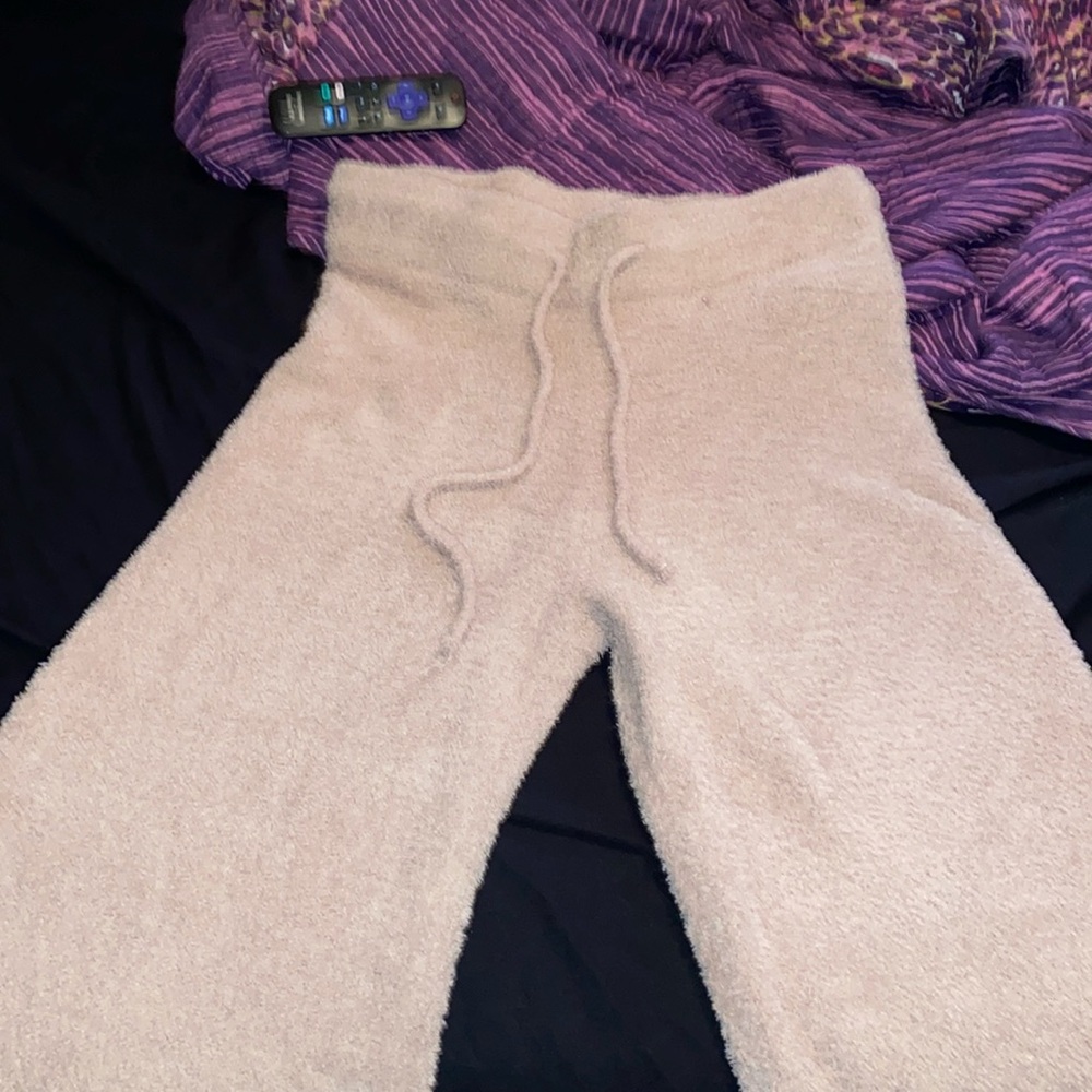Cute Y2K fluffy yoga pants flared
